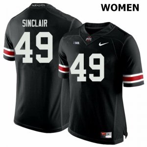 Women's Ohio State Buckeyes #49 Darryl Sinclair Black Nike NCAA College Football Jersey Stability ORP7244AE